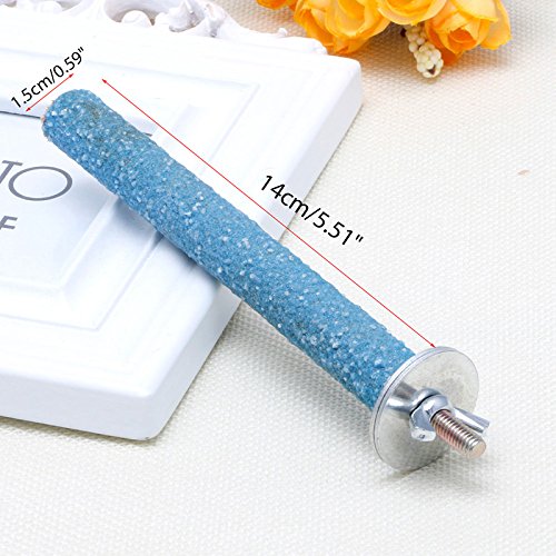 WOEIFGV Parrot Perch Natural Wood Stand Rough-Surface Paw Grinding Sticks Trim Nails for Birds Budgies Easy to Install