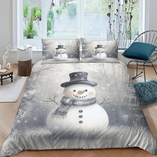 Parure de lit douce en microfibre durable impression 3D flocon de neige - 4