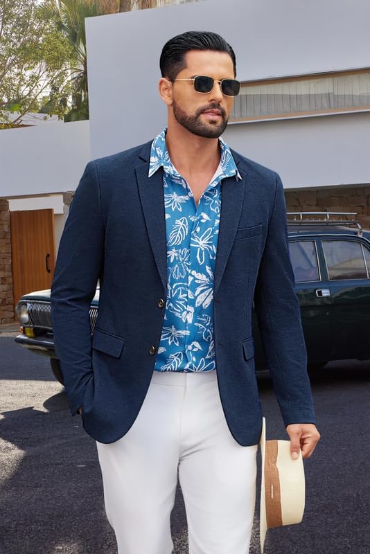 COOFANDY Men's Casual Blazer Sport Coats and Blazers Lightweight Two Botton Business Linen Blazer Suit Jacket - Image 4