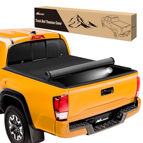 Image of Nilight Soft Roll Up Tonneau Cover for Toyota Tacoma 2016-2023 5ft Bed | Soft Pickup Bed Cover and Roll Up Cargo Cover Compatible with Toyota Tacoma 2016-2023 5ft Bed