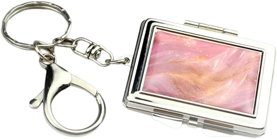 Lovely Design Magnifying Mirror Keychain Pendant for Portable Beauty Essential image 4