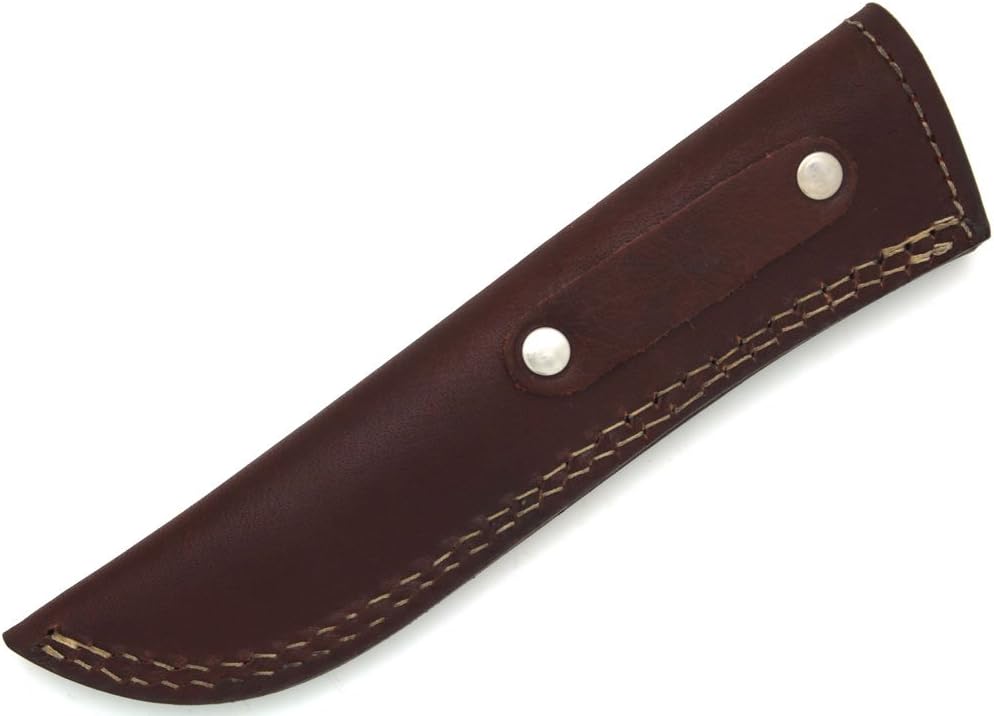 Wild Turkey Handmade Full Tang Real File Hunting Knife w/Leather Sheath Outdoors Hunting Camping Fishing Outdoors (SM-17)