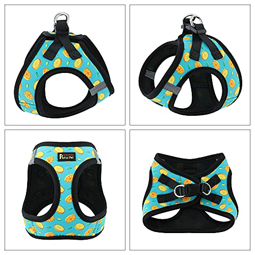 Plutus Pet Step-In Dog Harness, Adjustable Reflective Soft Dog Harness, Breathable Dog Vest Harness For Cats Puppy And Small Medium Dogs(Xs, Orange Pattern) #TOP1