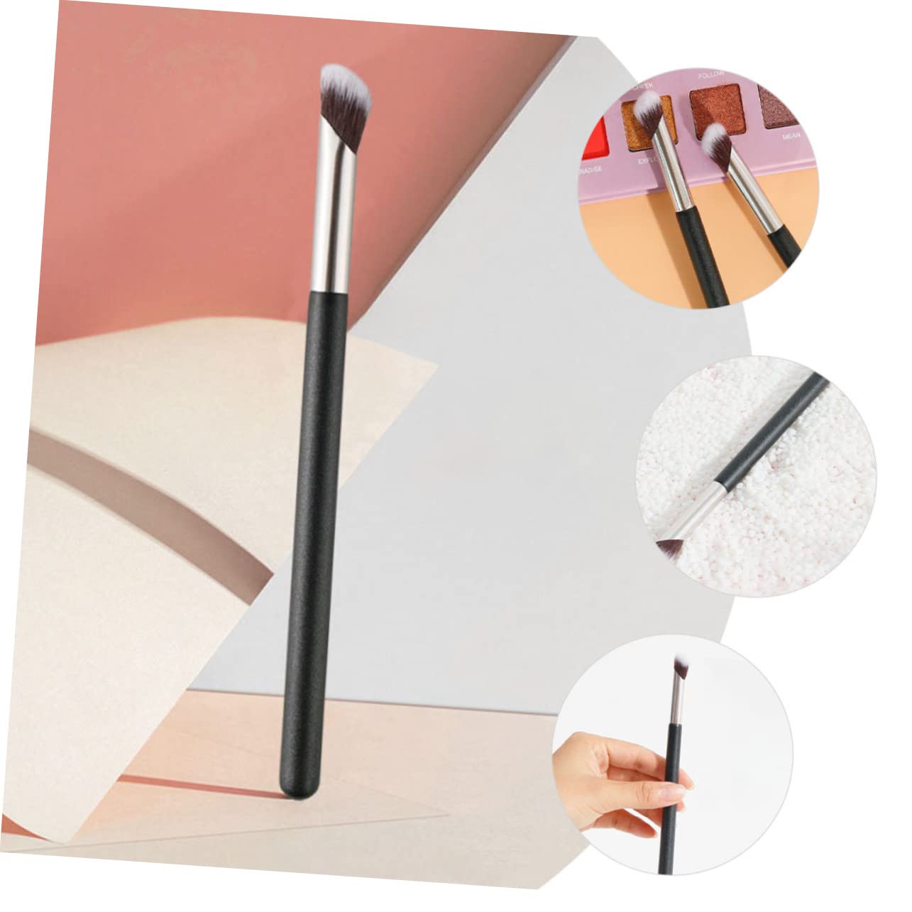 FOYTOKI 2pcs Concealer Brush Set Flat Angled Brush for under Eye Makeup Professional Cosmetics Tool Small Size for