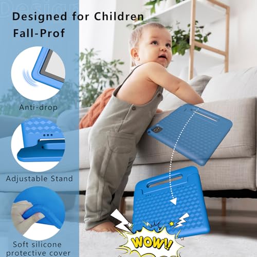 ITDULCET Kids Tablet, 10 inch Android 14 Tablet for Kids, 8GB RAM 64GB ROM Octa-Core Fast-Charging Battery Toddler Tablet with Shockproof Case, Bluetooth, WiFi, Parental Control, Dual Camera, GPS