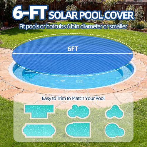 Cobertor Solar Redondo para Piscina 6 ft miniatura 2