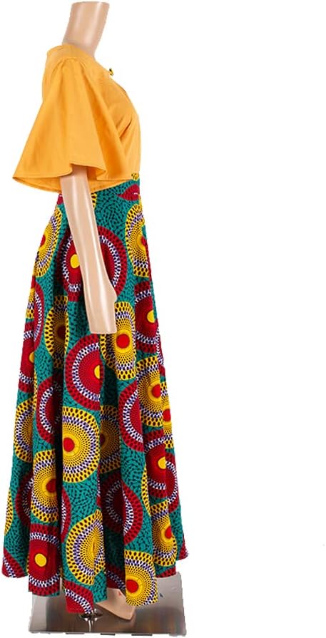 Plus Size Party Dress African Dresses for Women Long Maxi Clothes Graceful Print Wax Clothing - Image 3