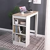 [Simple y moderno] Acabado en rústico vintage gris/negro/blanco, esta mesa queda genial en cualquier decoración: casa, bar, cocina, comedor, etc.