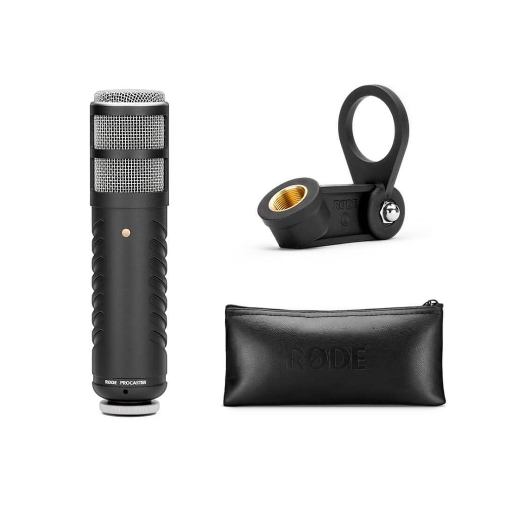 RØDE Procaster Micrófono Dinámico de Broadcast, Para Podcasting, Streaming y Radio, Filtro Antipop Interno, Construcción Metálica