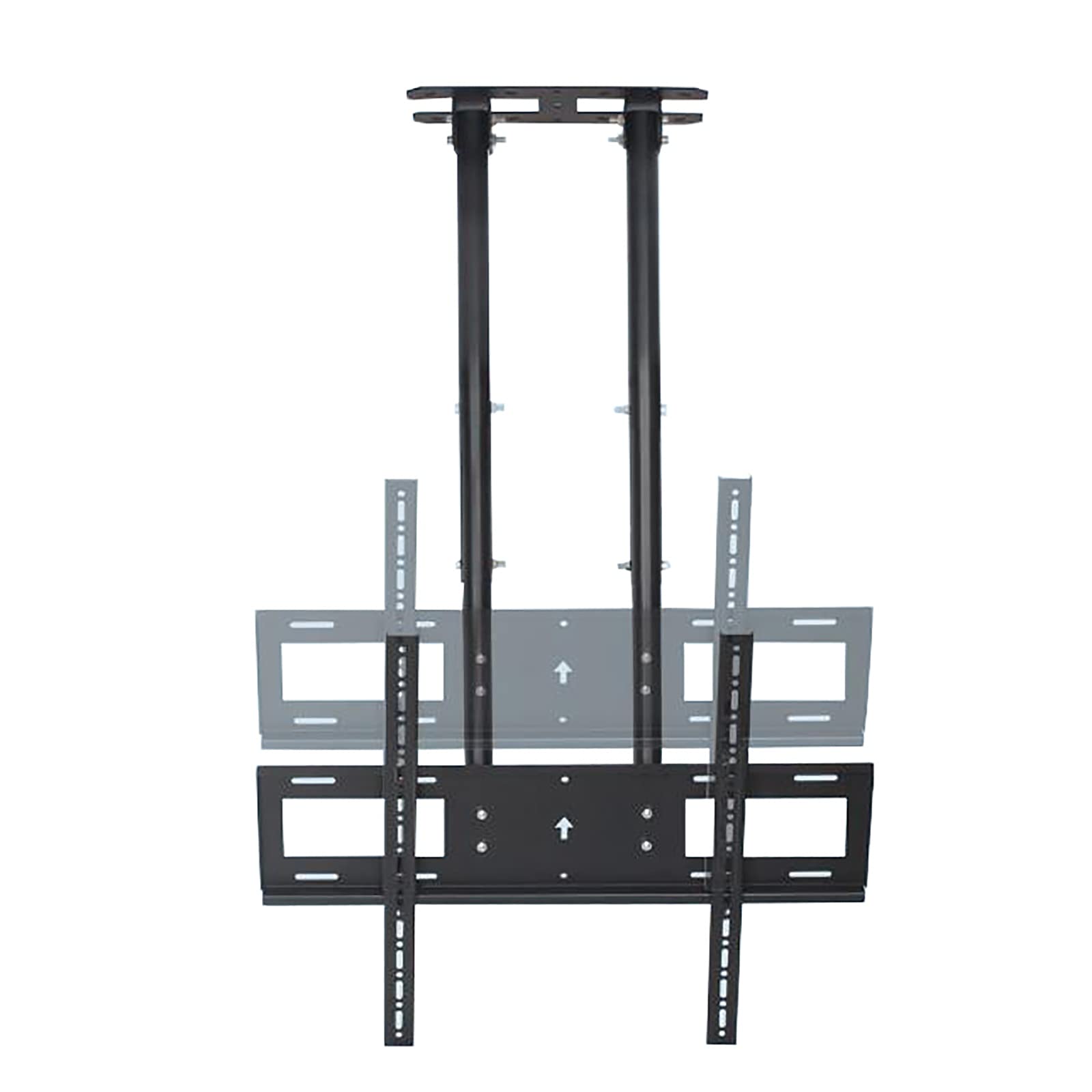 Soporte de techo para TV, altura ajustable, se adapta a pantallas de 100 pulgadas, soporta hasta 60 kg, diseño de inclinación para una visualización óptima