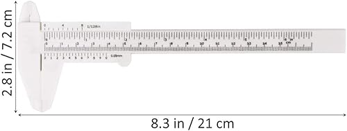 Miniatura 2 de Mini calibrador Vernier, regla de pinza métrica, regla de pinza deslizante de plástico, calibrador de micrómetro manual, herramienta de medición