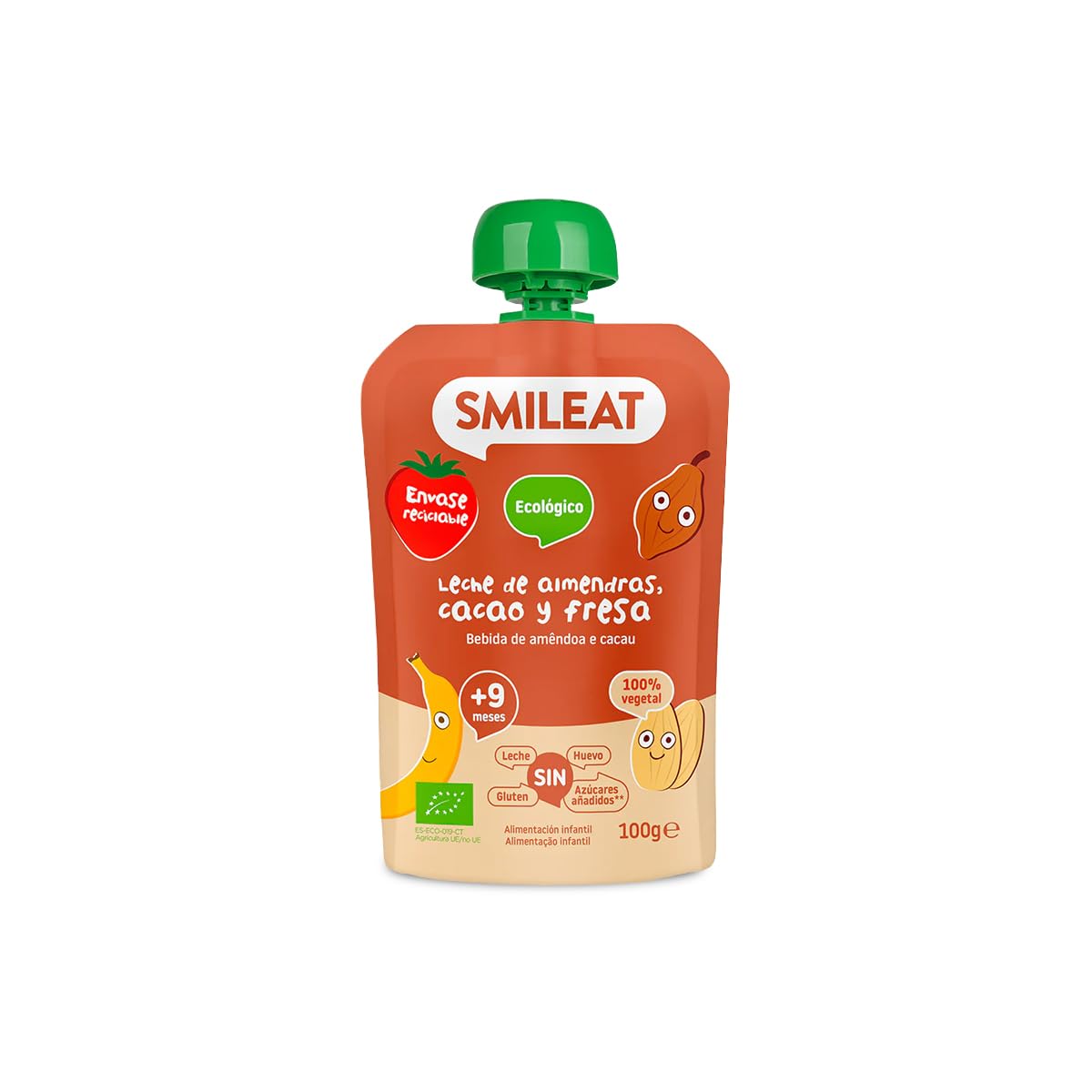 Smileat - Pouch de Aguacate y Arándanos, Ingredientes Naturales Bebibles, Para Bebés a Partir de los 6 Meses - 100g — view 11