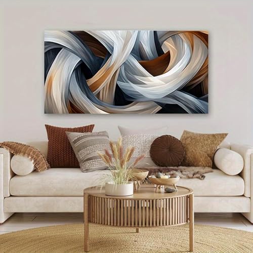 Impression murale abstraite minimaliste beige de qualité supérieure LIFKNVN