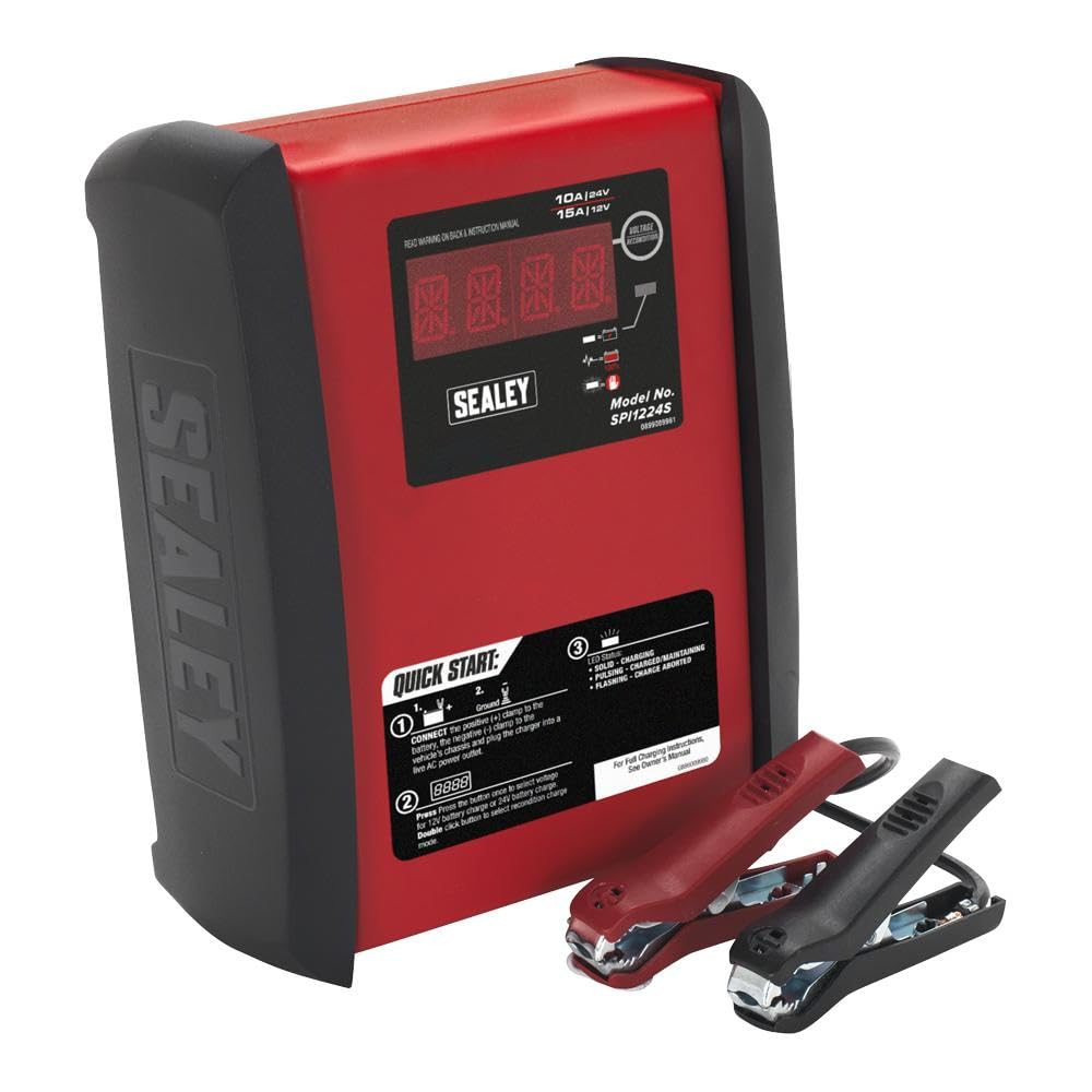 Schumacher® Intelligent Speed Charge Battery Charger/Maintainer 12V 15A/24V 10A 5054511234664
