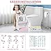 Orzbow Potty Training Seat, 2-IN-1 Toddler Potty Training Toilet with Step Stool, Stability Toilet Seat for Boys Girls with Splash Guard and Anti-Slip Pad, Adjustable Ladder & Potty Seat Height, Pink