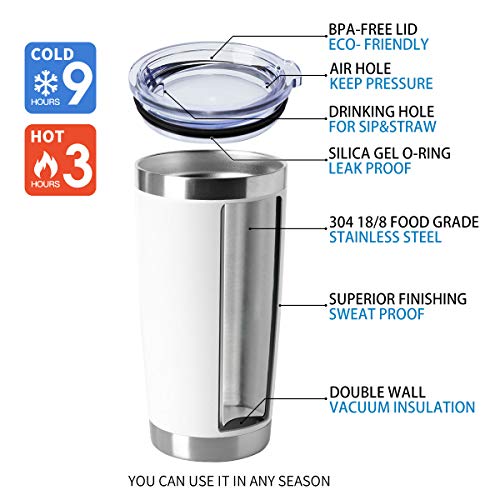 image for HASLE OUTFITTERS 20oz Tumblers Bulk Stainless Steel Cup with Lid Doubl