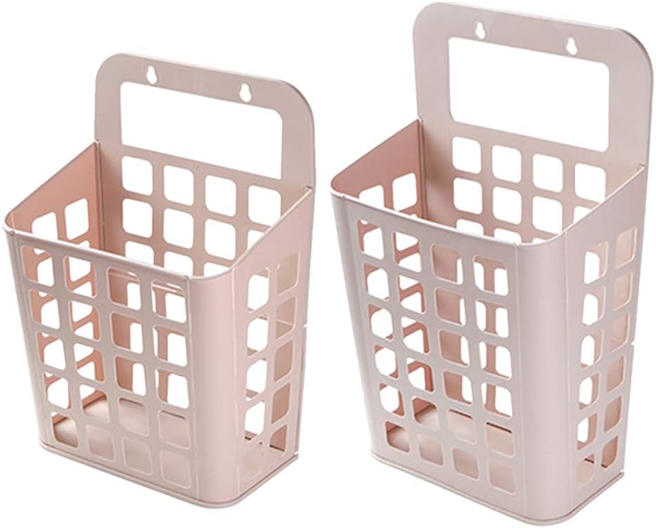 Hanging Handle Laundry Basket Wall Mount Clothes Hamper Laundry Organizer Cart Hanging Storage Basket Foldable Drying Rack