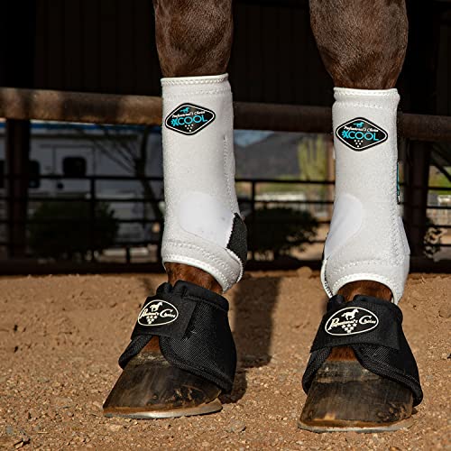 Image of Professional's Choice 2XCOOL Sports Medicine Horse Boots | Protective & Breathable Design for Ultimate Comfort, Durability & Cooling in Active Horses | 2 Pack Medium White