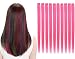 LiaSun 10Pcs/set Multi-Colors Straight Highlight Clip in Hair Extensions 20 Inch Colored Party Hair Pieces (Pink)