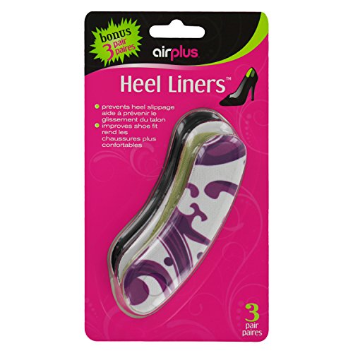 Airplus Fashion Print Heel Liner Shoe Cushion Liner for Comfort and Pain Relief, Womens, 3-Pair Airplus Fashion Print Heel Liner Shoe Cushion Liner for Comfort and Pain Relief, Womens, 3-Pair