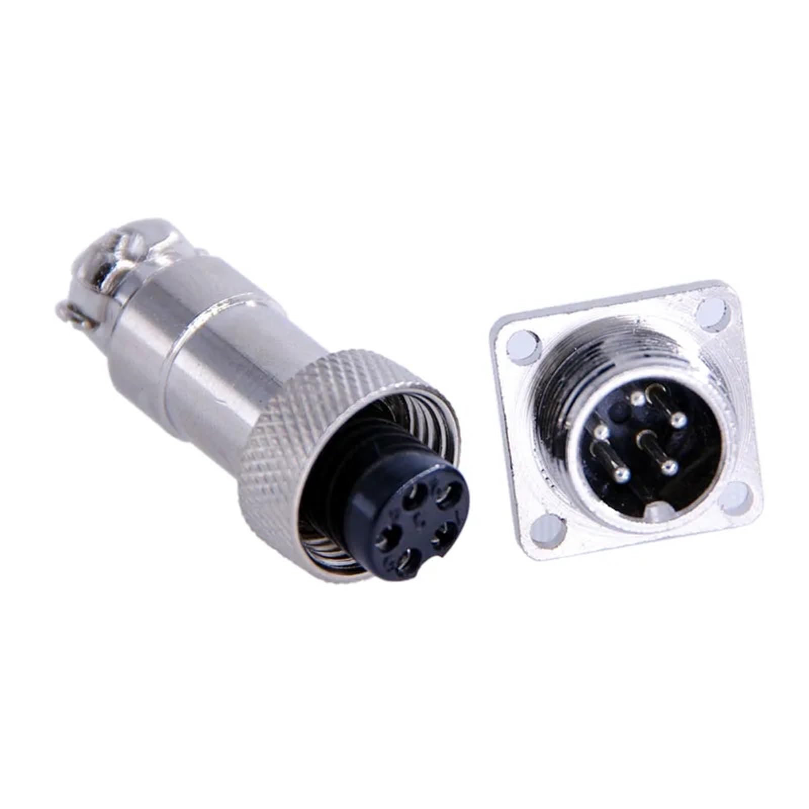 5 szt. GX12 złącze kwadratowy kołnierz 2pin3pin4pin5pin6pin7pin średnica 12mm Push-pull okrągły szybki (5-pinowy)