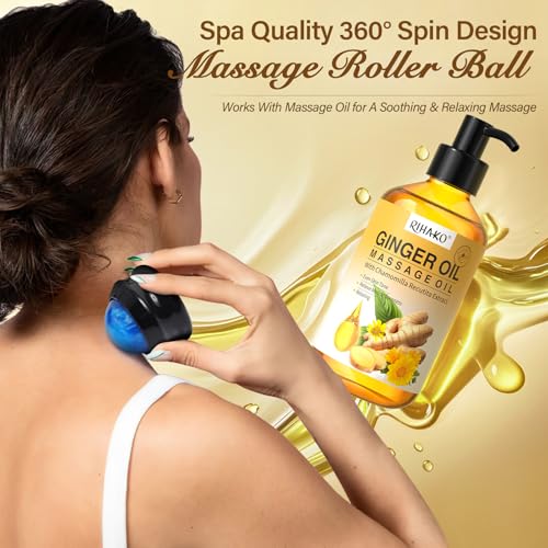 Rihako 3 Pack Massage Oil For Massage Therapy,Ginger Lymphatic Drainage thumb #7