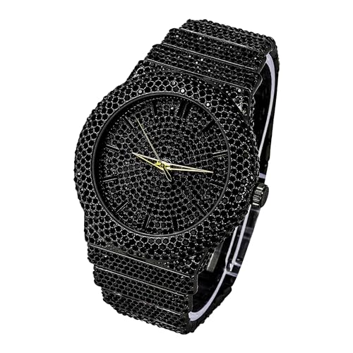 Image of ICE STAR Men's Fully Iced Diamond Watch, 46mm Case
