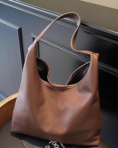 Bolso hobo para mujer romansong, bolso tote de cuero sintético, disponible en negro y café miniatura 5