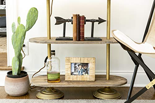 Creative Co-Op Handwoven Rattan Photo Frame (Holds 4" X 6" Photo) Brown #TOP5