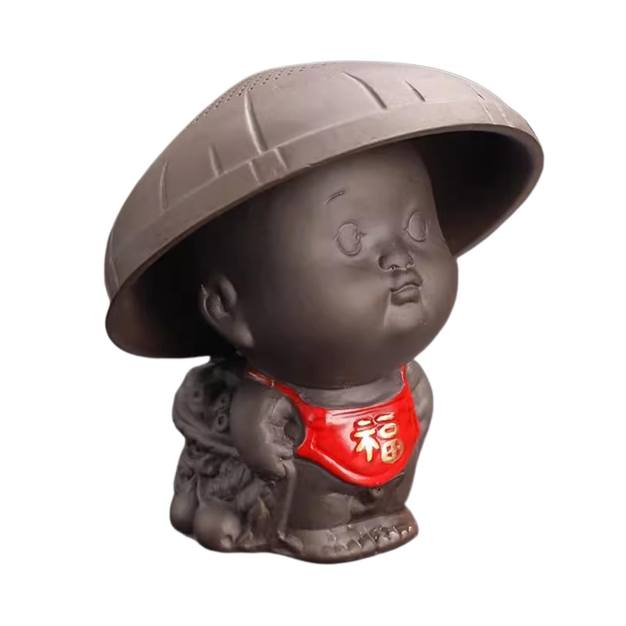 ENGENDER Kung Fu Tea Pet Purple Clay Tea Pet Leaking Filter Set Accessories Multi-functional Handmade Statue Desktop Ornaments