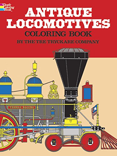 Antique Locomotives Coloring Book