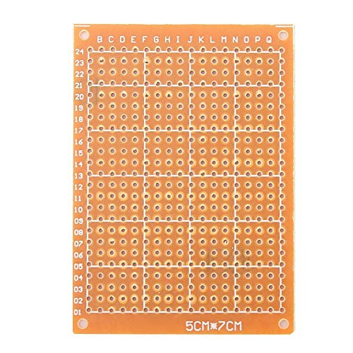 Fafeicy Placa de pruebas de PCB, 10 piezas Placa de placa de pruebas de PCB de prototipo de un solo lado de 5 × 7 cm con placa de material universal, Equipos Y Accesorios De Ensamblaje De Pcb