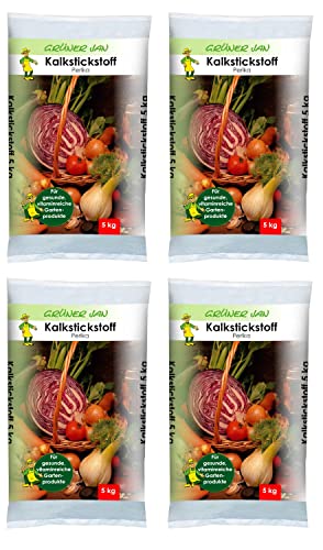 Grüner Jan 4er Set Fertilizante 5kg Cal Nitrógeno Abono Composta Nährstoffdünger