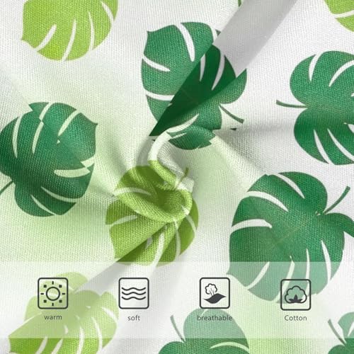 Underwear for Girls, Green Monstera Leaves Toddler Girl Panties, Cotton Underwear for Girls, 2T–8 Years3