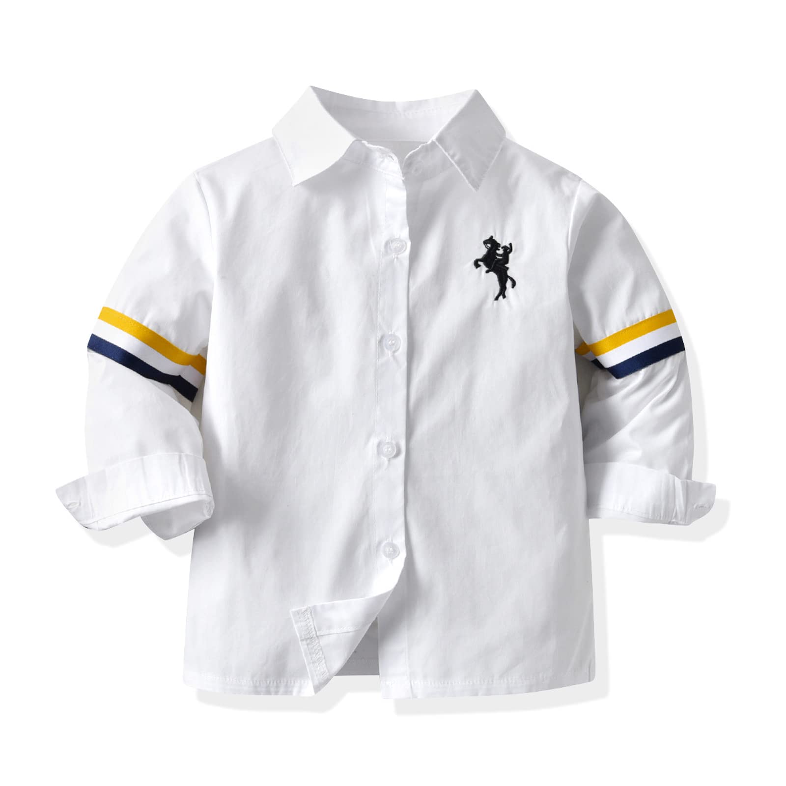 JasberBaby Baby Boys Dress Clothes Toddler Kids Suits Slim Fit Pants Set (Orange Bowtie + Suspenders)