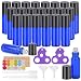 Essential Oil Roller Bottles 24 Pack Blue Color 5ml Glass Roller Bottles (95 Pieces Labels, 2 Opener, 4 Funnels, 4 Dropper) Roller Balls for Essential Oils, Roll on Bottles