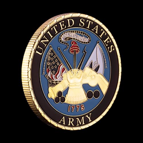Moneda conmemorativa United States Army 1775 dorada miniatura 3