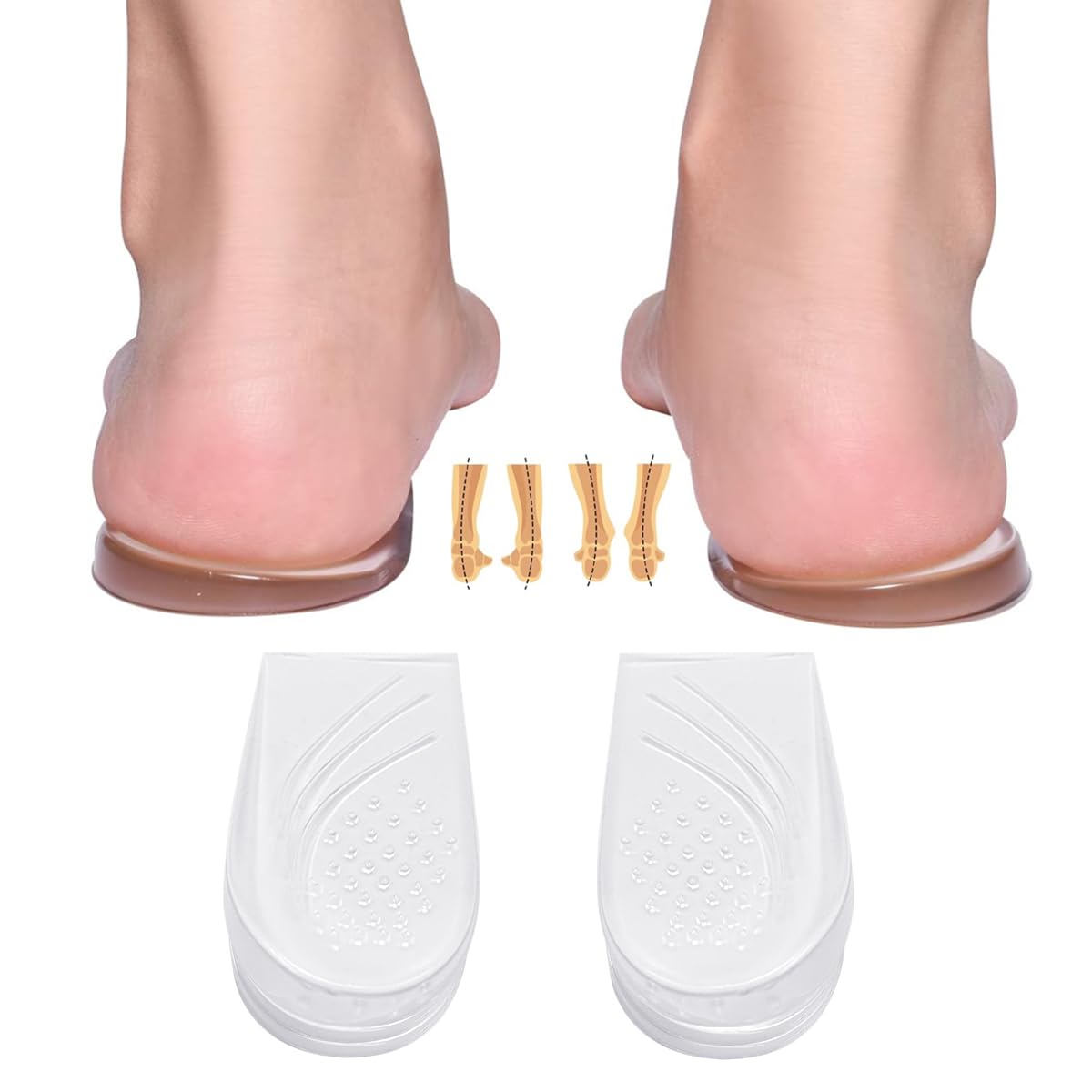 MAYCREATE® Adjustable Orthotics Shoe Insert Heel Wedge for Supination & Pronation Correction Self-adhesive Gel Orthotics Shoe Insert for Improving Bow Legs, Knee Pain, Foot Alignment, One Pair (B0CPLRKDHV) Amazon Price History, Amazon Price Tracker