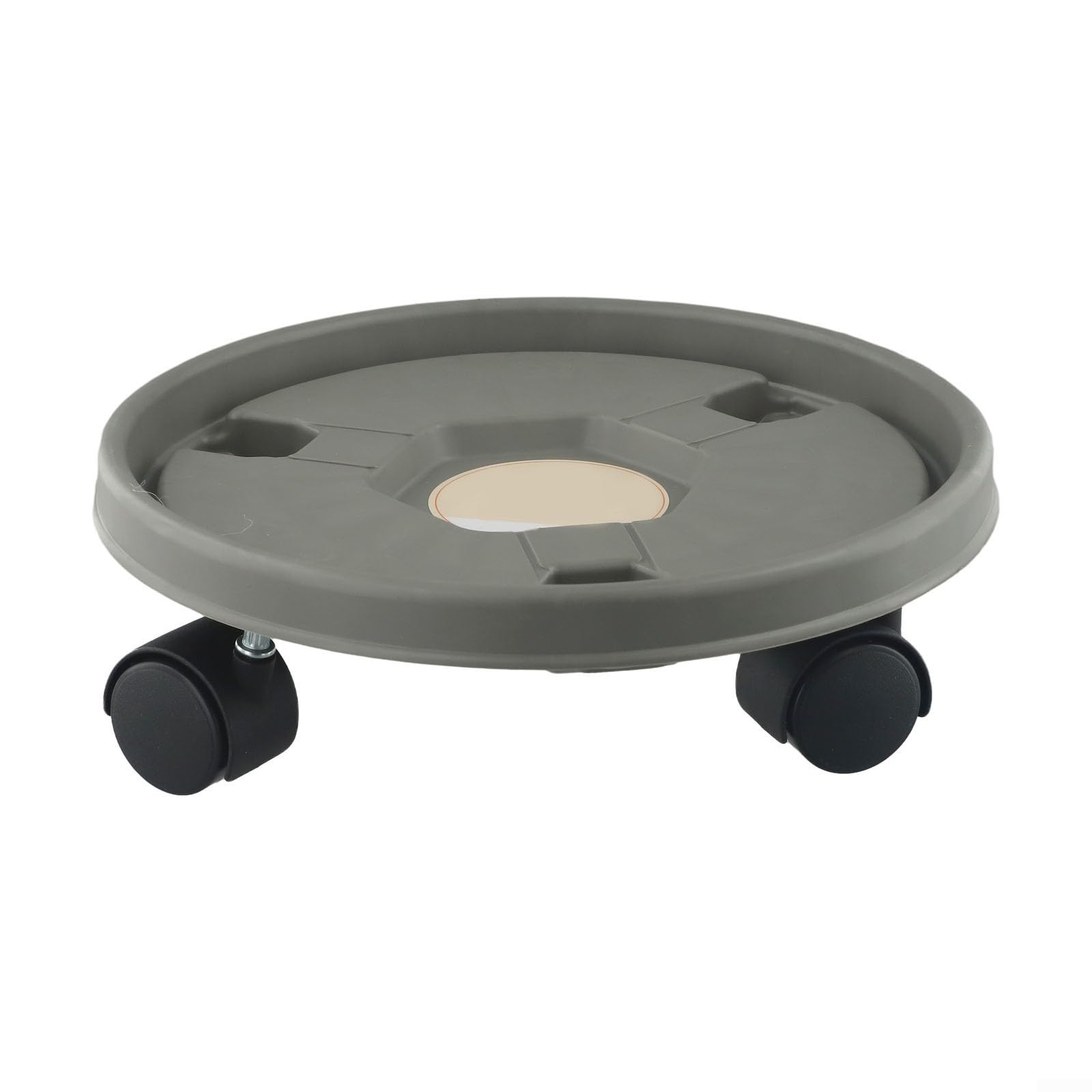Plant Mover with Wheels 260mm - Movable Tray for Large Pots, Trees, Vases - Indoor Outdoor Plant Support Roller Base - 360° Rotating Wheels, 50 lbs Capacity, Drainage Saucer(Gray)