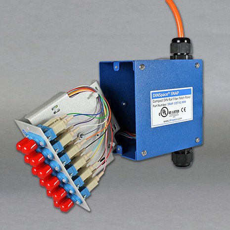 DINSpace SNAP-12SC-MM OM3/4 Compact Fiber Optic Patch Panel