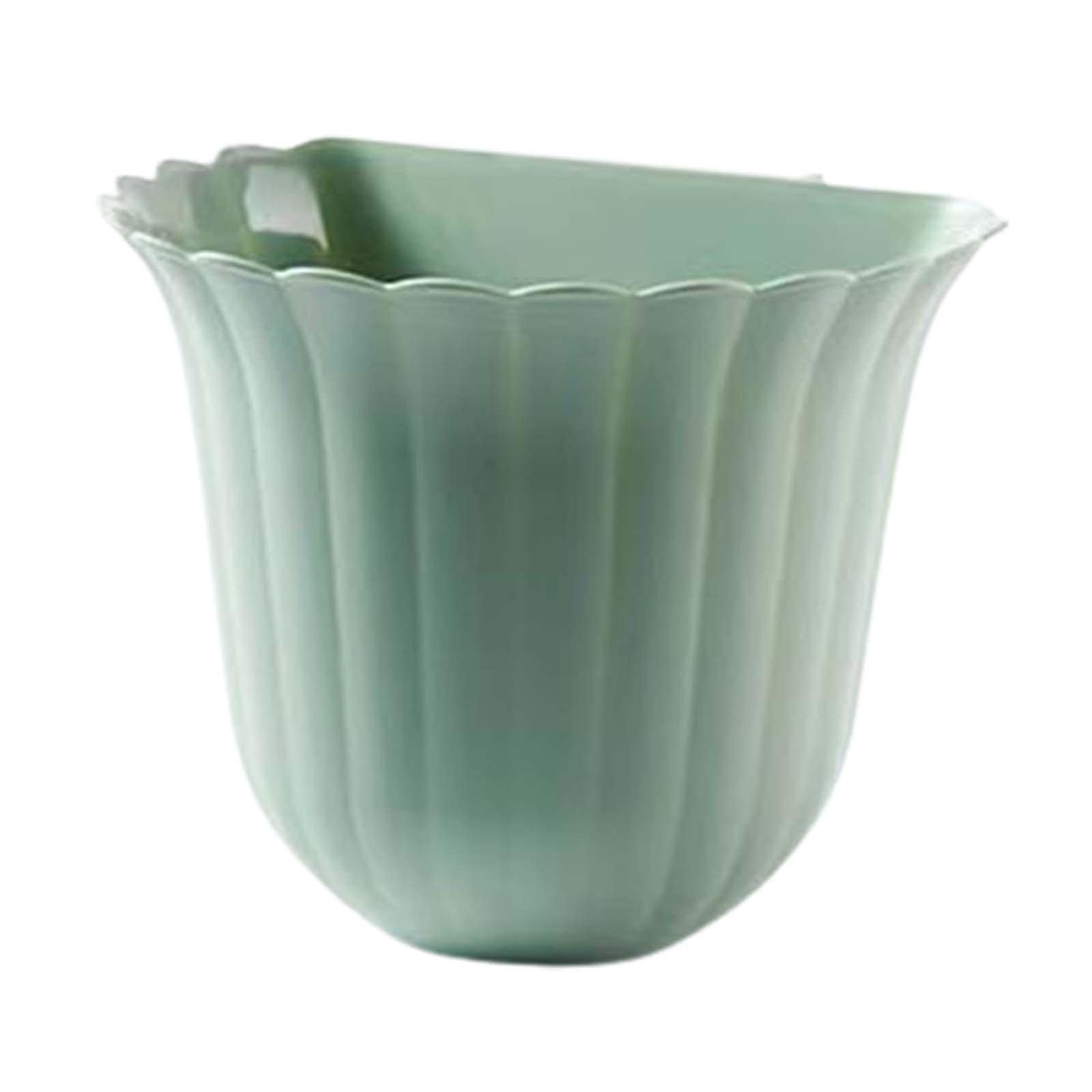Desk Trash Can Kitchen Utensil Holder Flower Pots Plant Container Hanger Rubbish Bin Paper Waste Basket for Bathroom