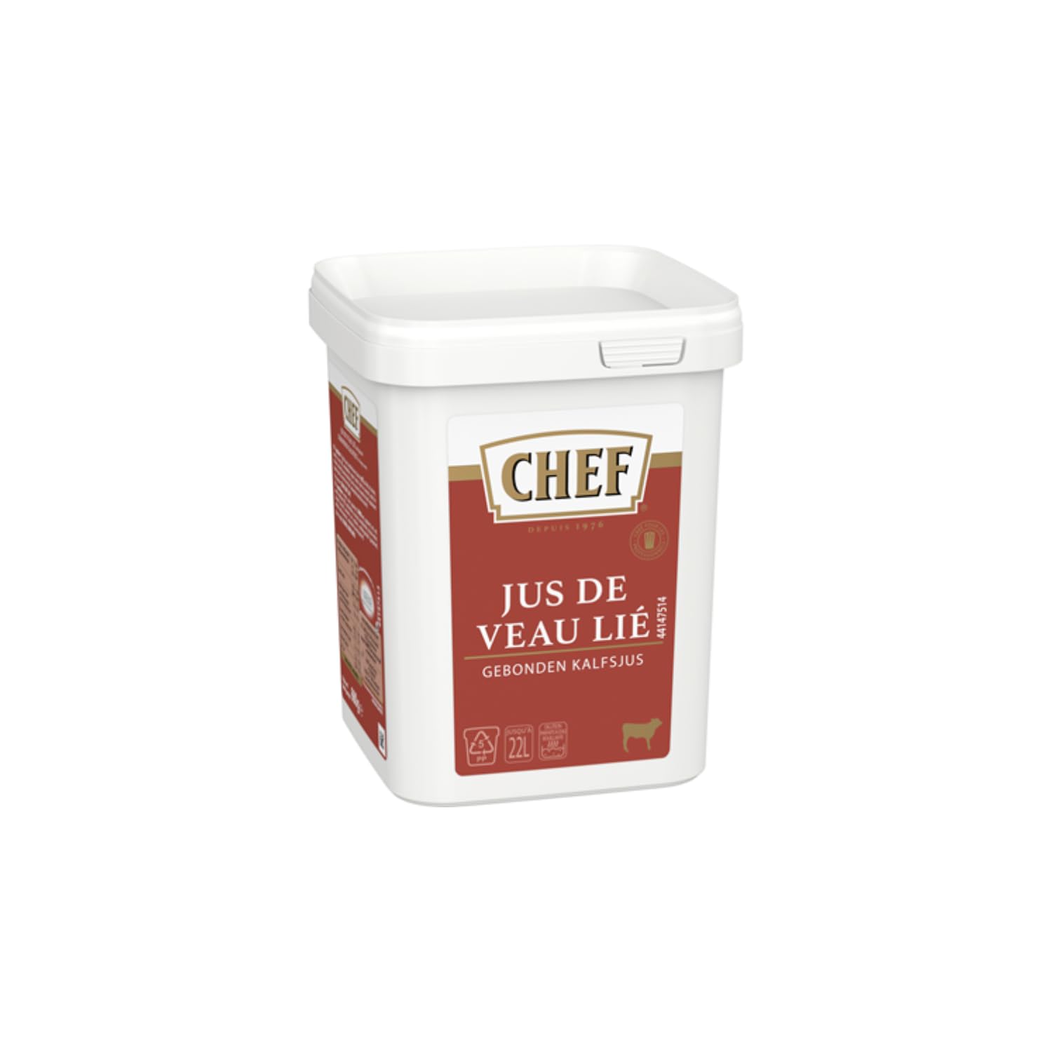 CHEF Jus de Veau Lié 660 g – Base culinaire concentrée pour sauces et plats mijotés