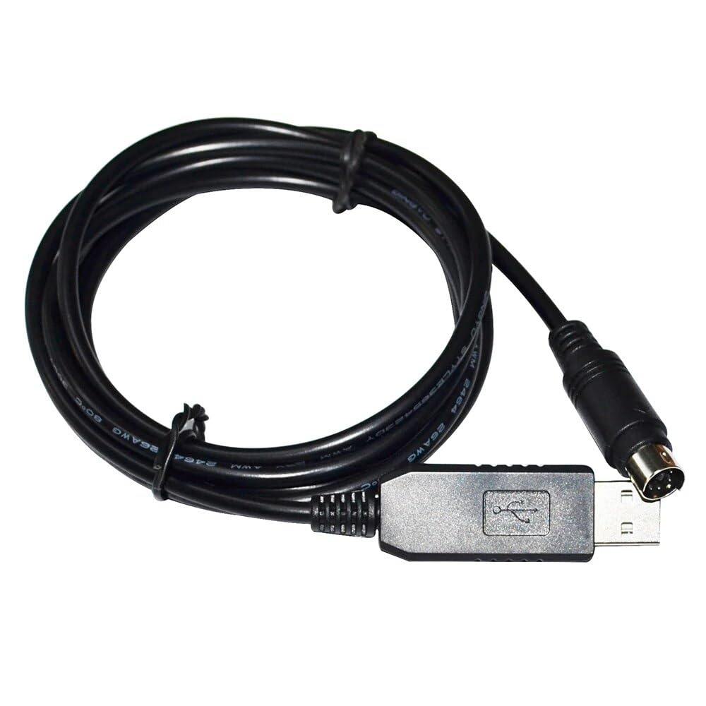 FTDI FT232RL CHIP USB TO /2 MINI DIN 6P MD6 CONNECTOR RS232 SERIAL UPGRADING FIRMWARE CABLE FOR METREL EurotestXD 3155 (FT232RL Chip, 3m)