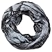 Produktbild styleBREAKER Damen Loop Schlauchschal mit maritimen Muschelmuster, Crash and Crinkle, Schal, Tuch 01018023, Farbe:Schwarz-Grau
