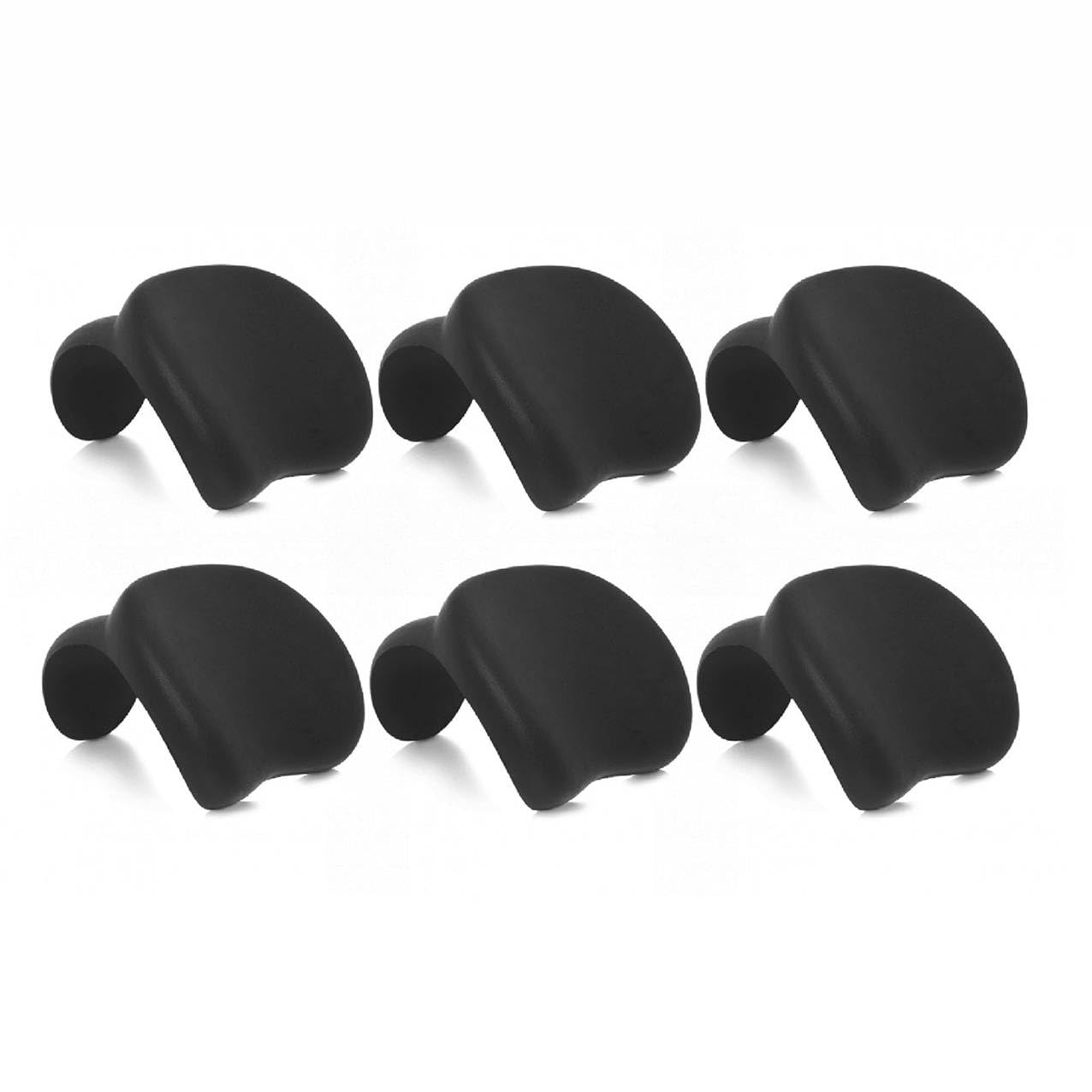 Wave Luxury Foam Hot Tub Head Rest | The Ultimate Spa Accessory for Convenience & Comfort (Black, 6 Pack)