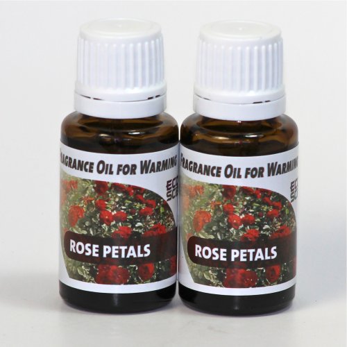 2-Pack. Rose Petals Fragrance Oil for Warming from Ecoscents (15 mL). Highly concentrated for intense fragrance, ready to use - no wax or water carrier needed.