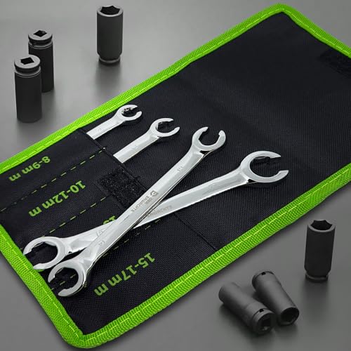 Image of Der Erwachte 4-Piece Flare Nut Wrench Set, Offset End Spanner, Metric