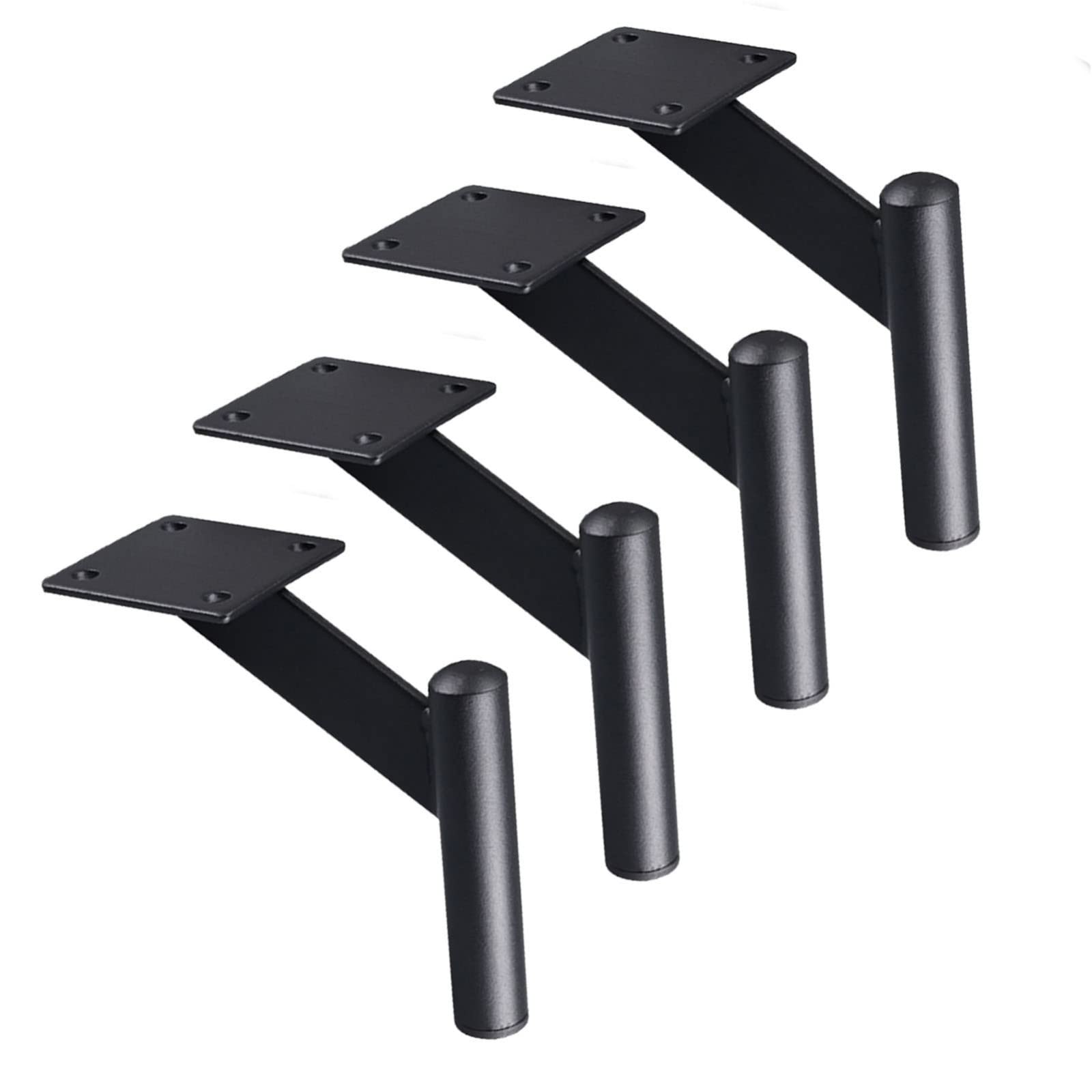 4 Pack Furniture Legs, Bed Support Legs, DIY Furniture Metal Table Legs, Perfect for Cabinet Wardrobe TV Cabinets Drawers Nightstand Table Bed(Color:black,Size:180mm)