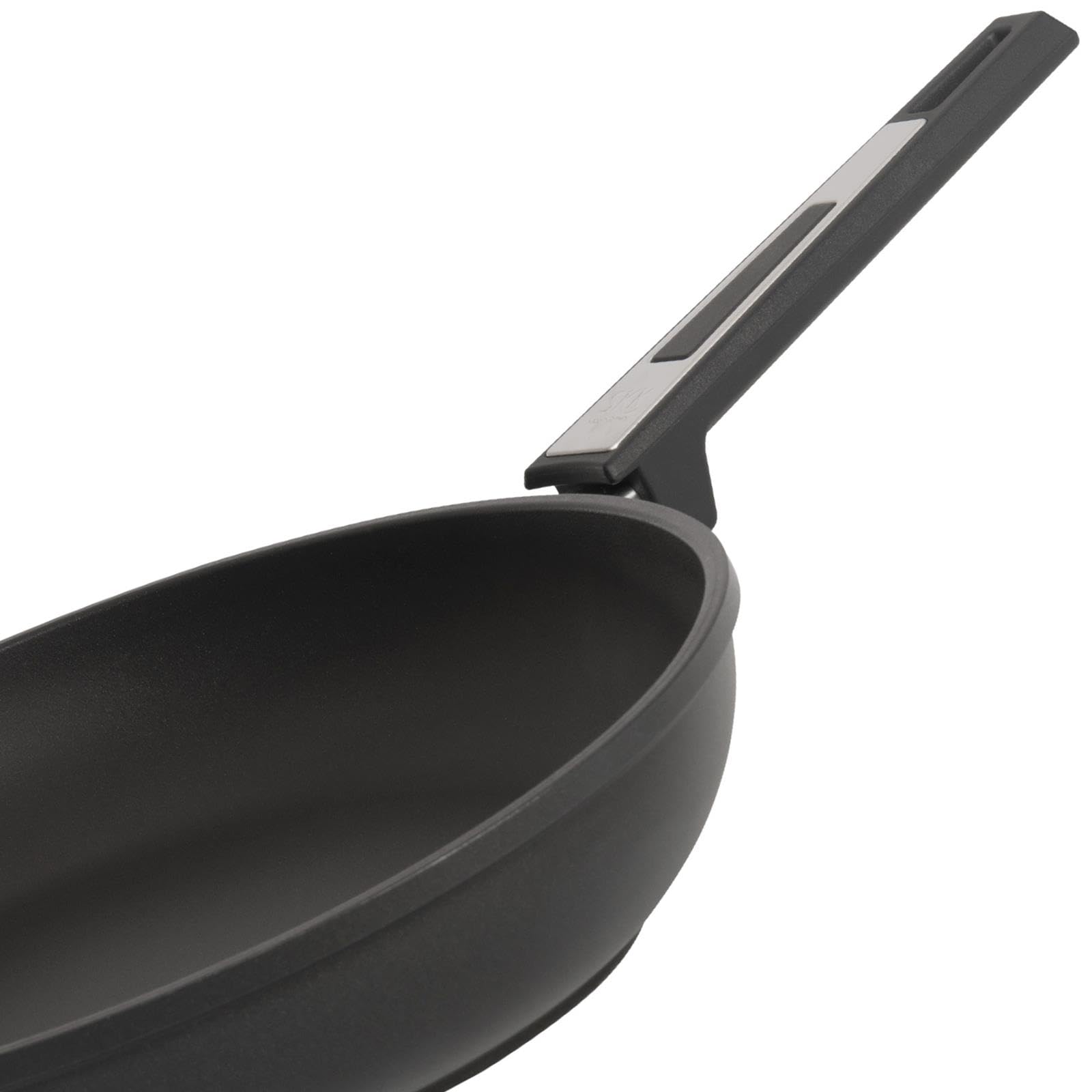 SKK große Antihaft Fischpfanne 38x28 cm - induktionsgeeignet - ovale beschichtete Aluguss Bratpfanne - Made in Germany