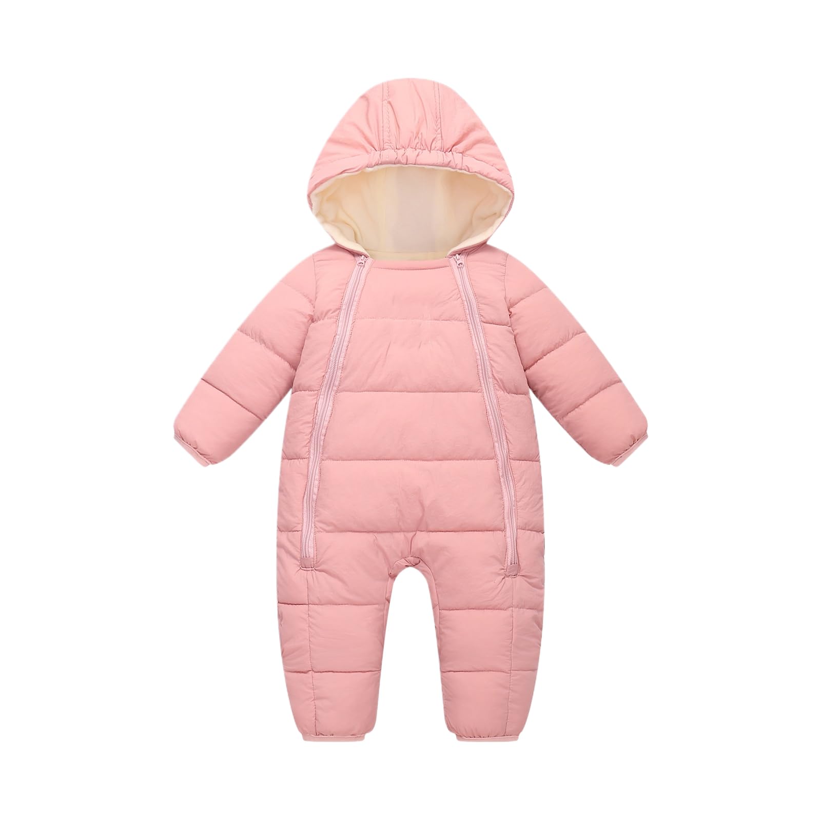 Mono de Invierno para bebés, niños y niñas, Forro Polar Grueso y Capucha, Ropa de Juego cálida, Cierre de Cremallera, Patucos Plegables, Ideal para Nieve y frío Extremo.